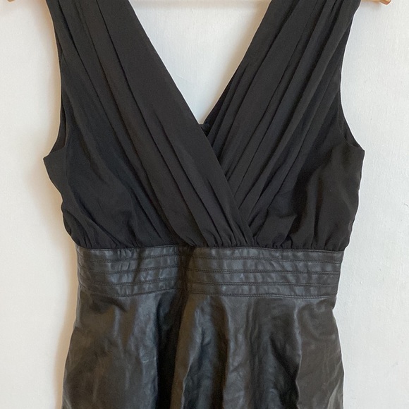 Pleather Mini dress with pockets - Picture 2 of 5